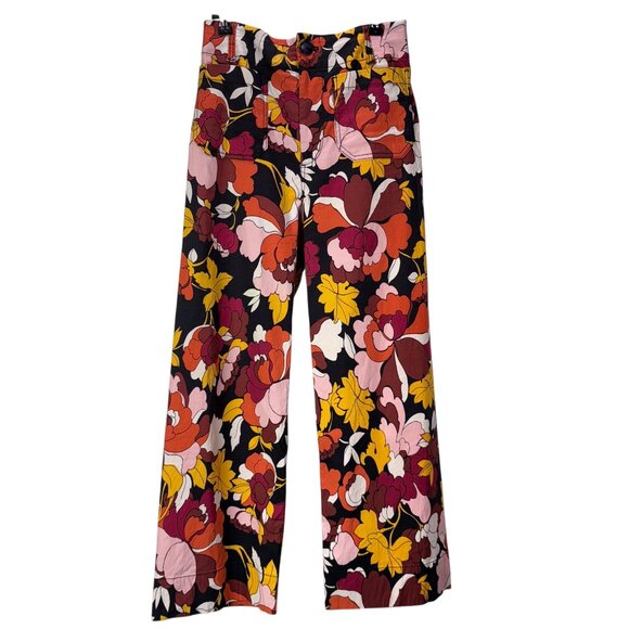 Maeve by Anthropologie The Colette Boho Floral Wide Leg Pants Women Size 26 - Picture 1 of 13